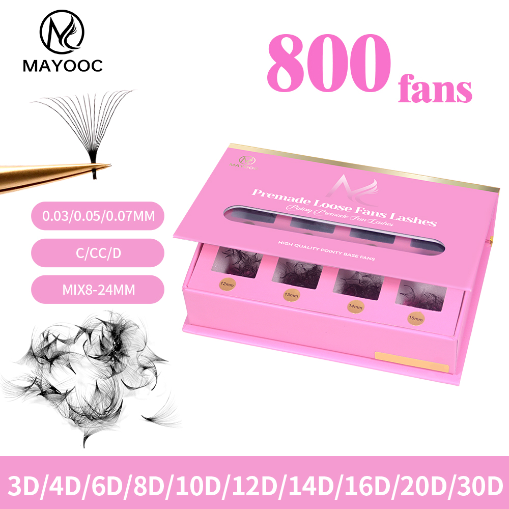 Eyelash Extension Logo - رموش MAYOOC 800Fans فضفاضة، وصلات رموش