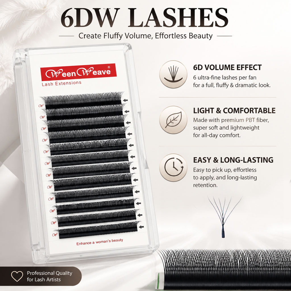 Eyelash Extension Logo - WeenWeave 6D W نمط رمش ملحقات
