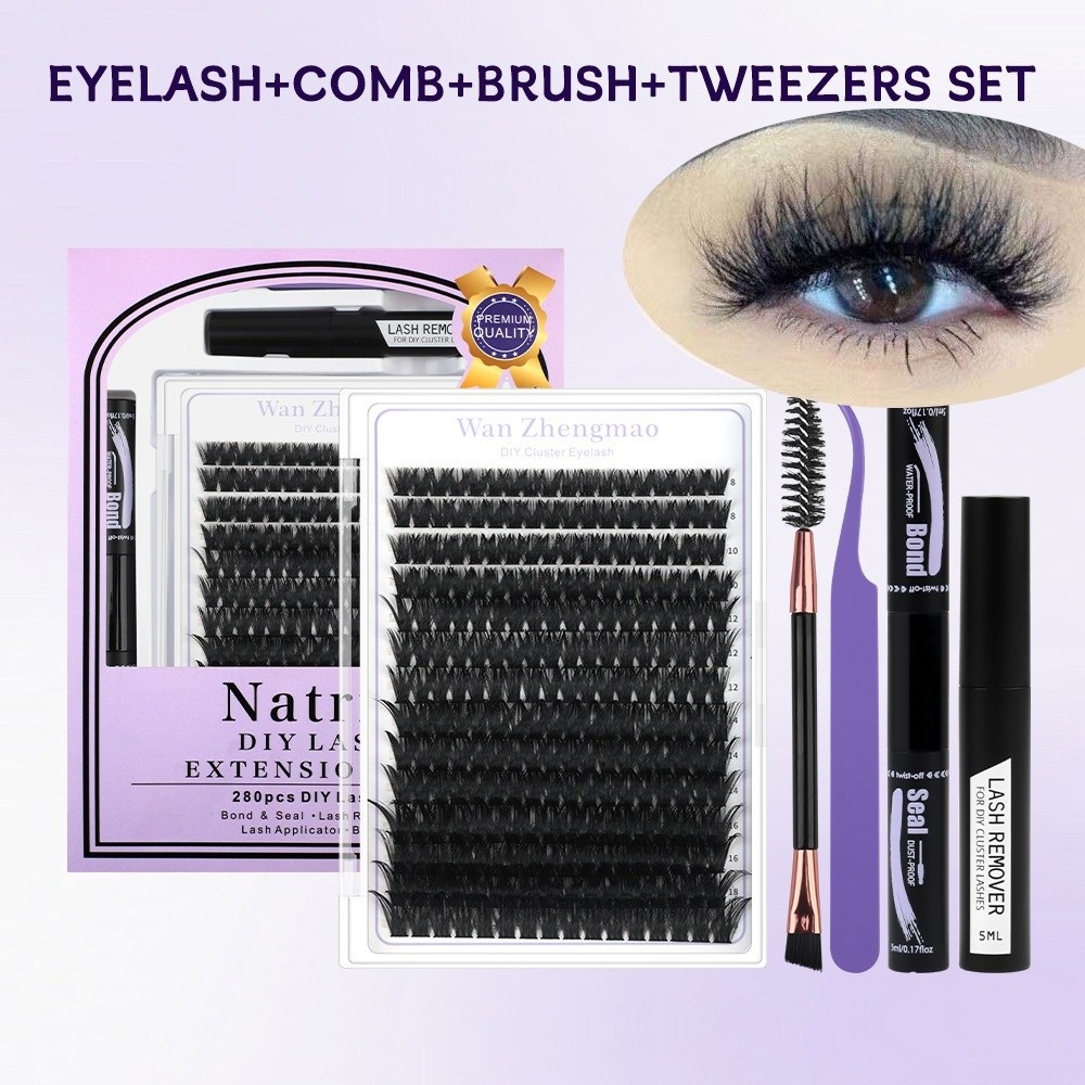 Eyelash Extension Cluster - رموش صناعية بطول 8-18 مم، طقم