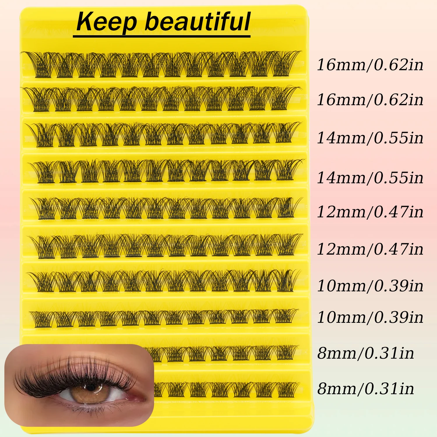 120 قطعة من الرموش الصناعية ال - مراجعة Eyelash Extension Cluster وسعره