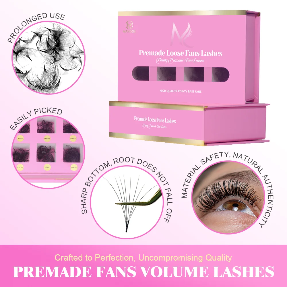 رموش MAYOOC 800Fans فضفاضة، وص - مراجعة Eyelash Extension Logo وسعره