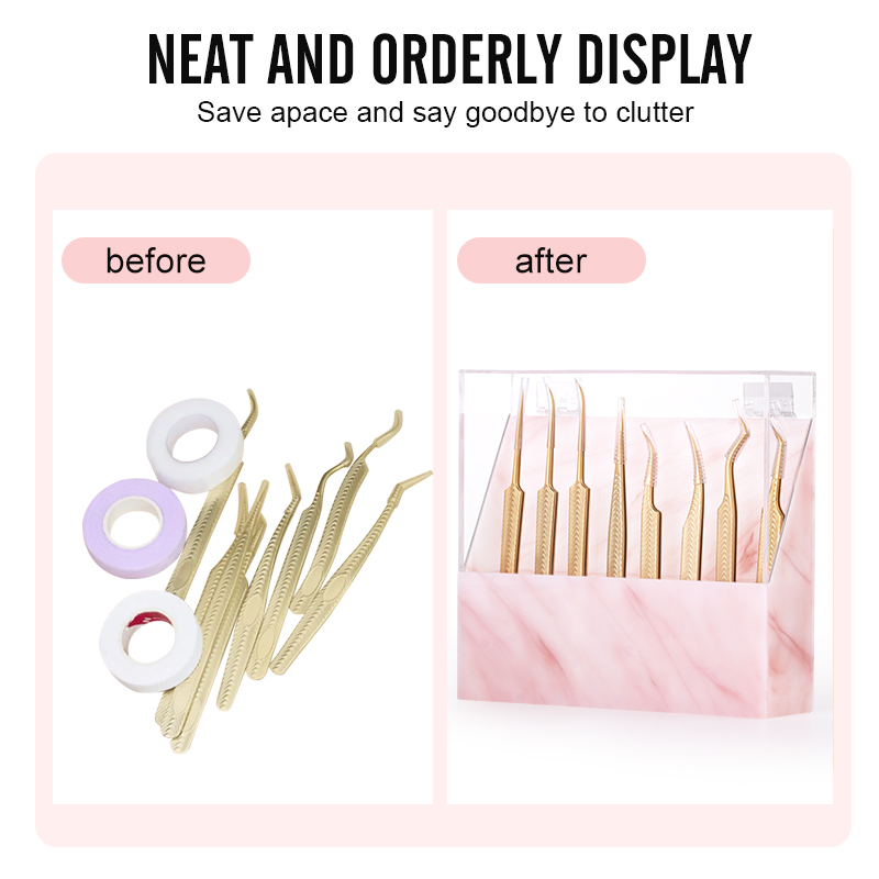 حامل ملاقط تمديد الرموش من الأ - مراجعة Lash Tray Organizer وسعره