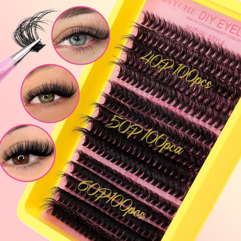 طقم رموش عنقودية، رموش فردية،  - مراجعة Eyelash Extension Cluster وسعره